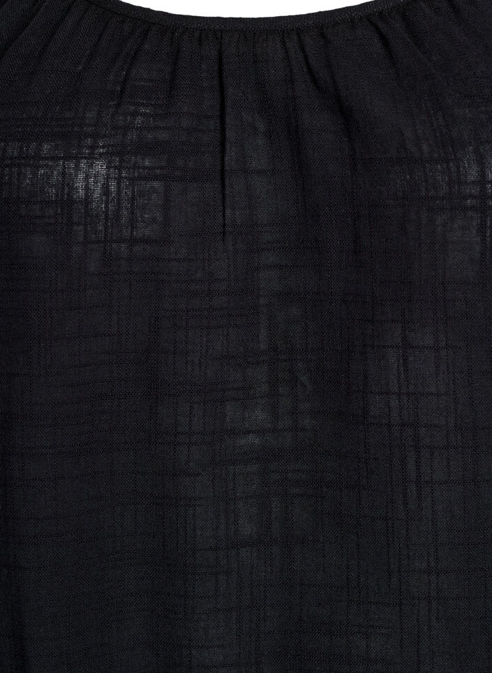 FLASH - Midilang stropkjole i bomuld, Sort, Packshot image number 2