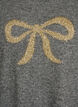 Strikbluse med glittersl&oslash;jfe, Gr&aring;, Packshot image number 2