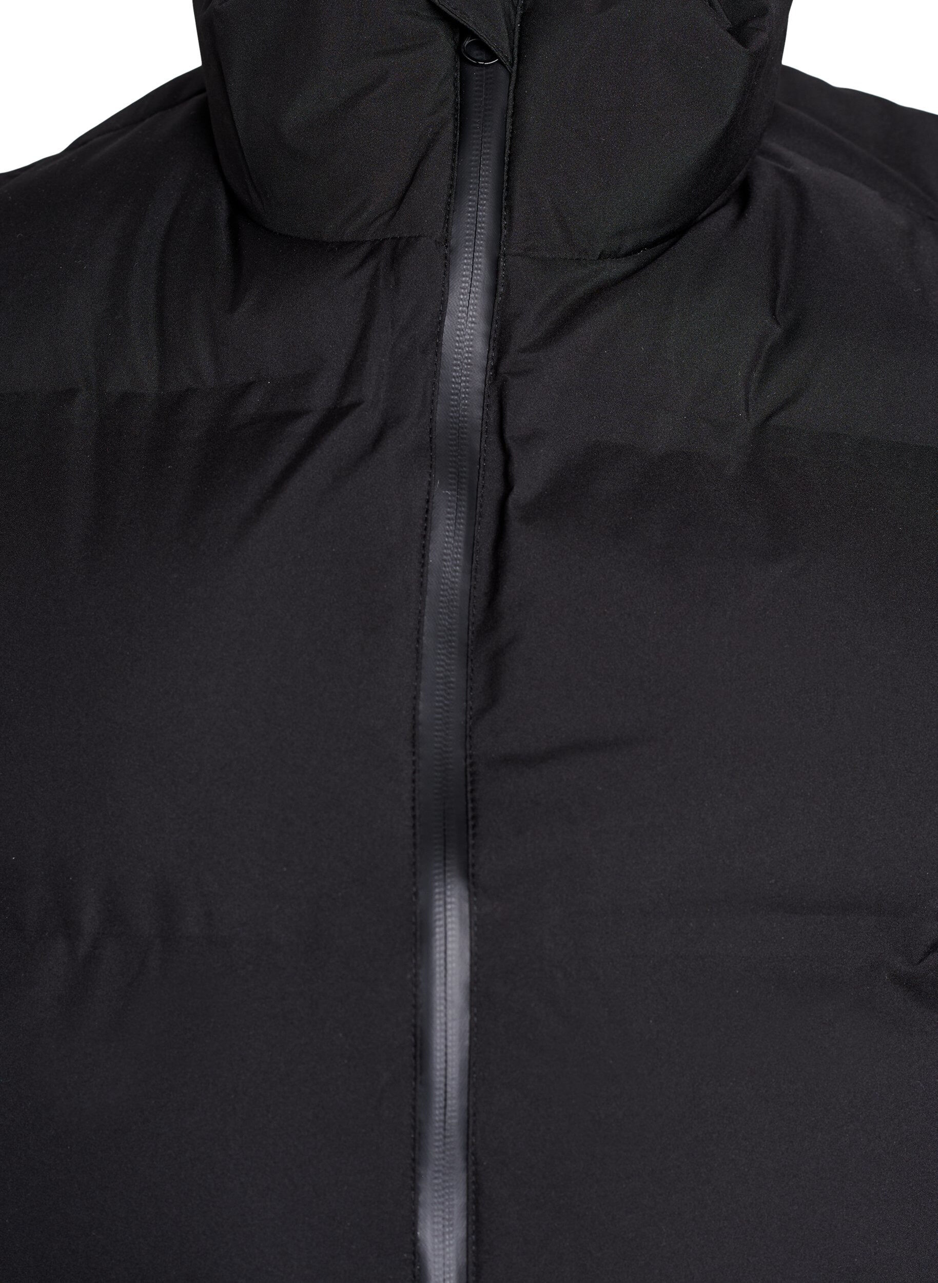 ZizziKort puffervest med h&oslash;j krave, Sort, Packshot image number 2