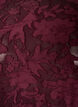 Transparent bluse med blomsterstruktur og lange &aelig;rmer, R&oslash;d, Packshot image number 2