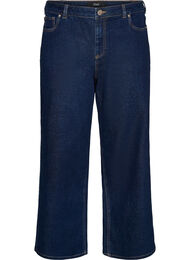 Myra jeans med h&oslash;j talje og wide fit, Bl&aring;