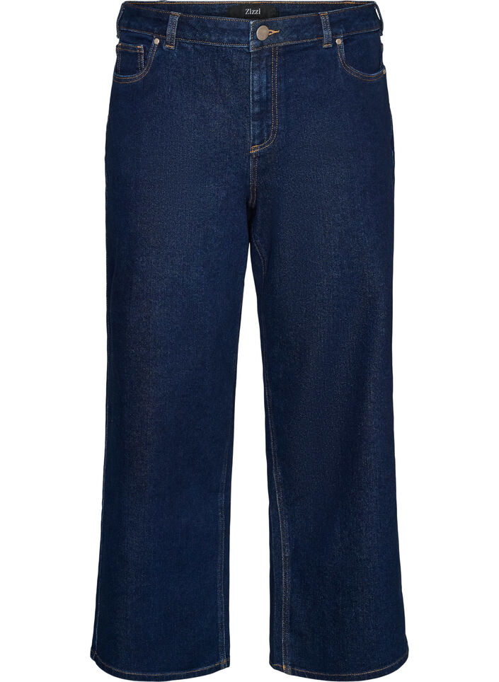 Myra jeans med h&oslash;j talje og wide fit, Bl&aring;, Packshot image number 0