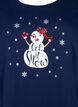 Jule t-shirts i 100% bomuld, Navy B. w. LetItSnow, Packshot image number 2