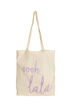 Totebag med print, Lilla, Packshot image number 0