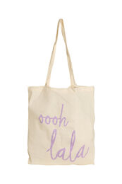 Totebag med print, Lilla