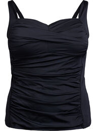 Tankini med draperinger, Sort