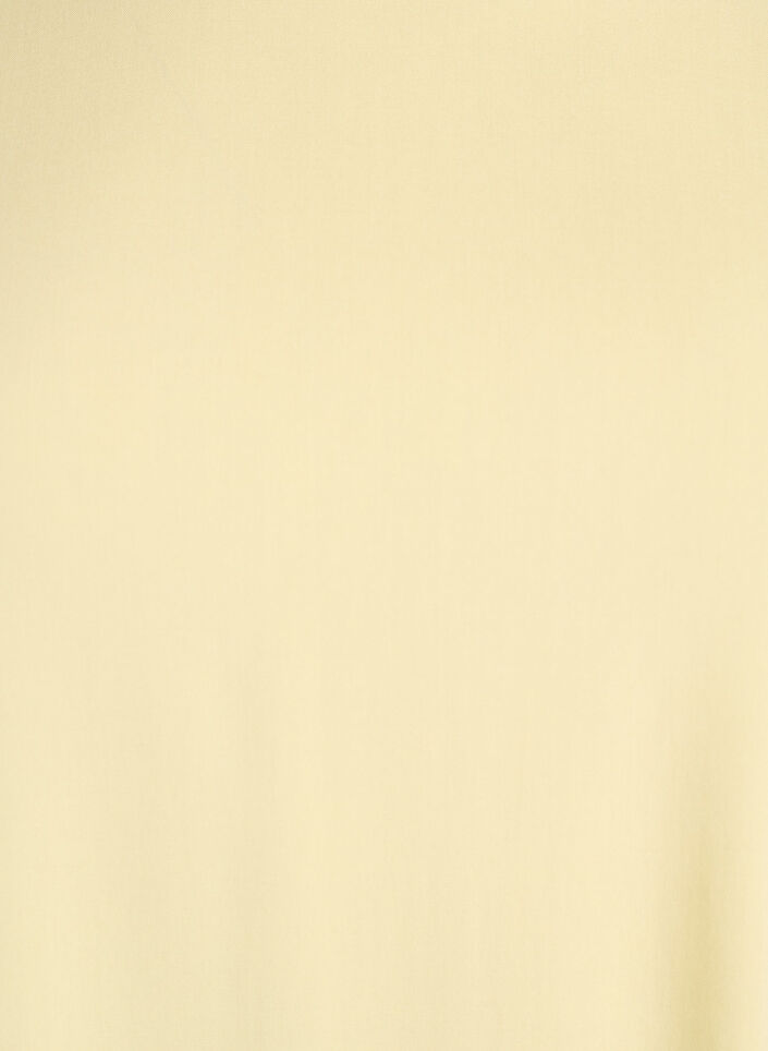 Kort&aelig;rmet v&aelig;vet bluse med rund hals, Gul, Packshot image number 2