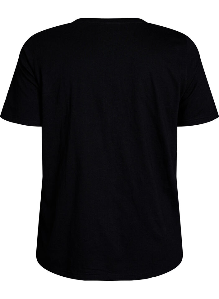 T-shirt med motiv, Sort, Packshot image number 1