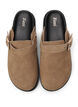 Wide fit clogs i ruskind, Woodsmoke, Packshot image number 2