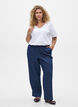 Straight fit jeans med elastik i taljen, Bl&aring;, Model image number 0