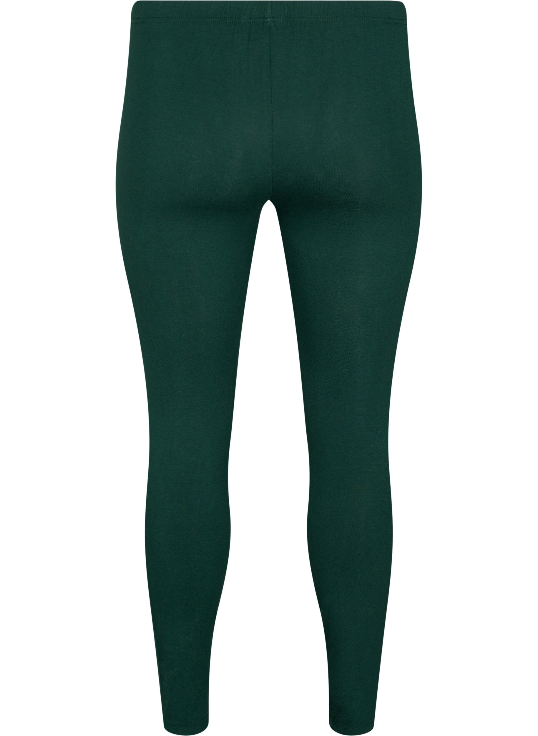 ZizziBasis leggings i viskose, Gr&oslash;n, Packshot image number 1