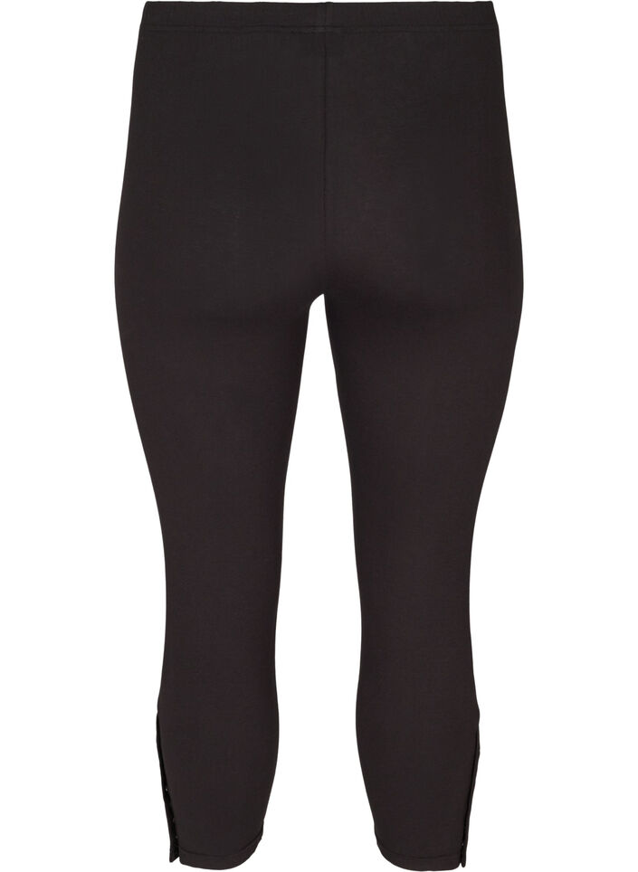 3/4 leggings med knapper, Black, Packshot image number 1
