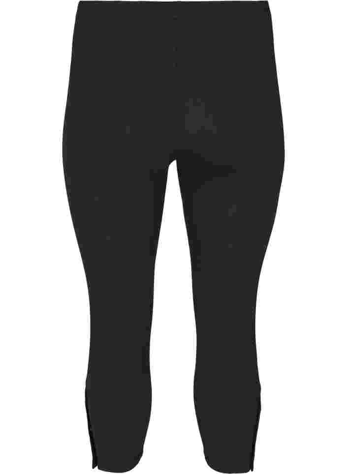 3/4 leggings med knapper, Black, Packshot image number 1