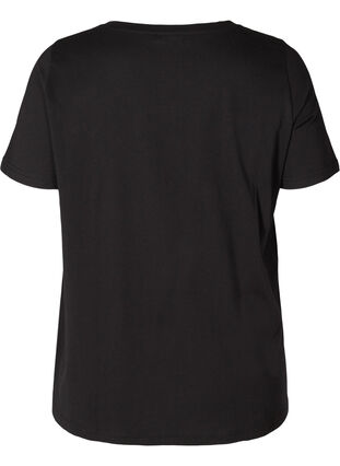 Økologisk bomulds t-shirt med a-form, Black, Packshot image number 1