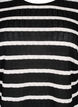 Bluse med striber og lange ærmer, Black Sand Stripe, Packshot image number 2