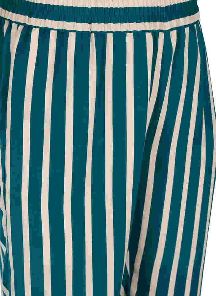 Løstsiddende bukser med striber, Green Stripe, Packshot image number 2