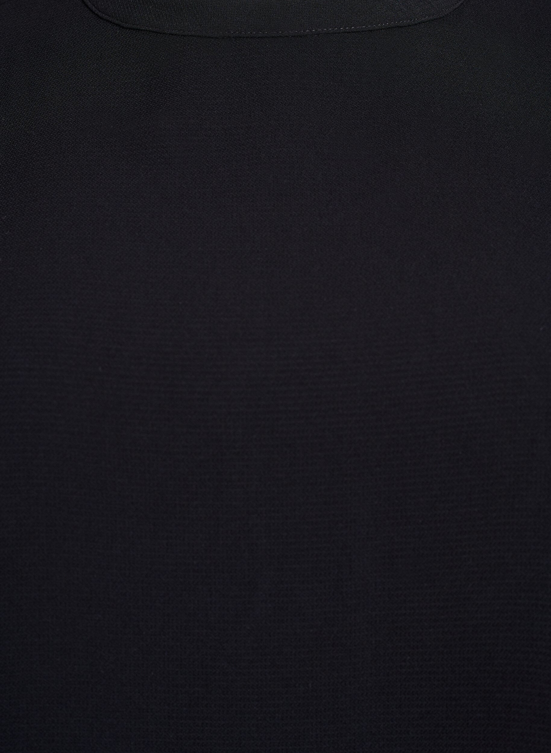 Zizzi Bluse med stribedetalje p&aring; &aelig;rmerne, Sort, Packshot image number 2