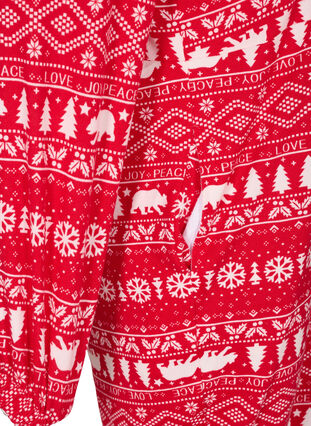 Jule jumpsuit med hætte og lynlås, Christmas AOP, Packshot image number 3