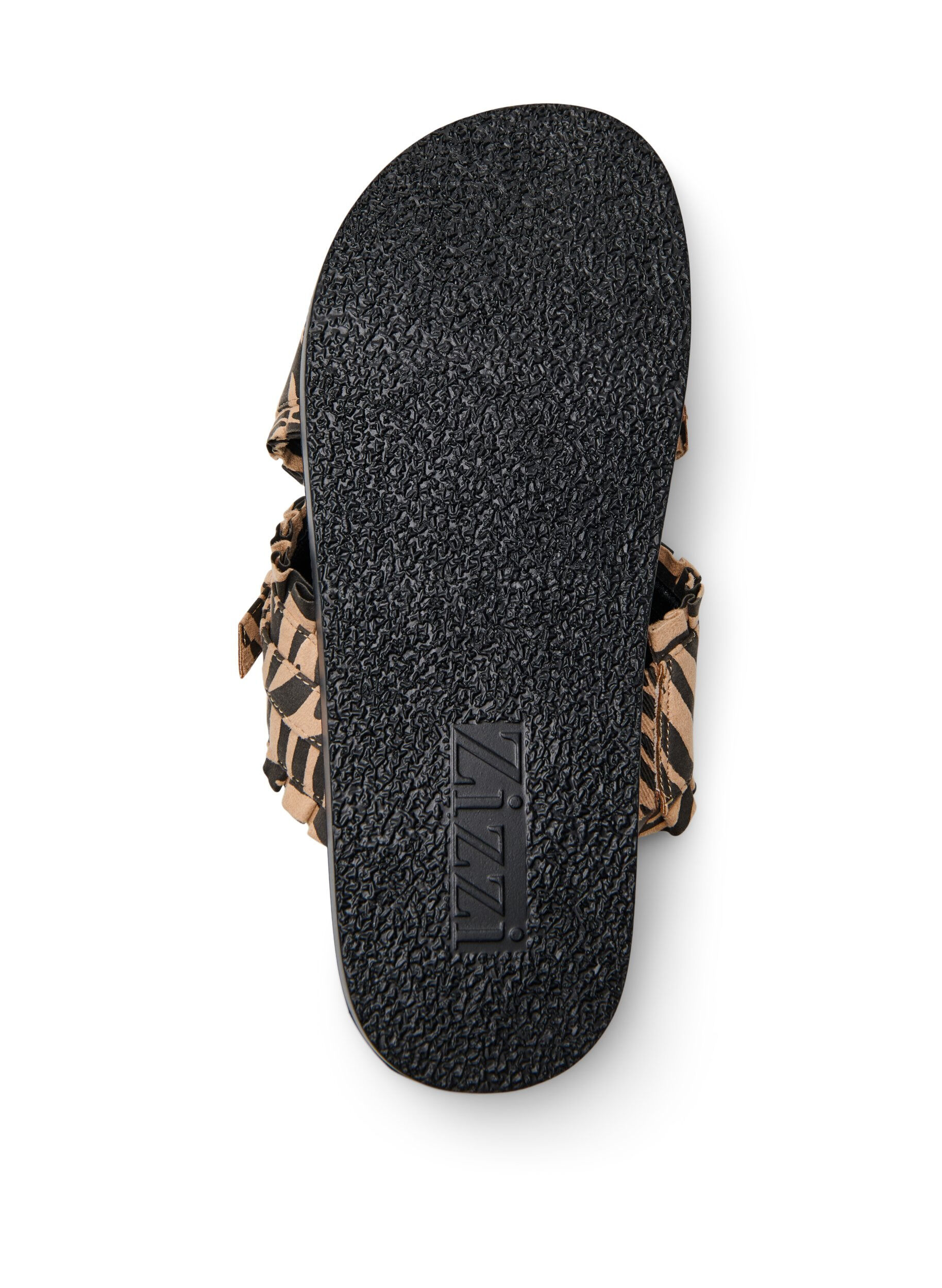 Zizzi Wide fit - Sandal med krydsremme og fl&aelig;sekanter, Brun, Packshot image number 4
