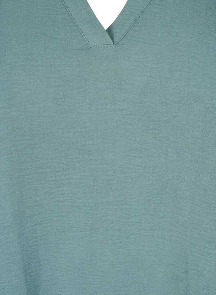Bluse med 3/4 &aelig;rmer, Gr&oslash;n, Packshot image number 2