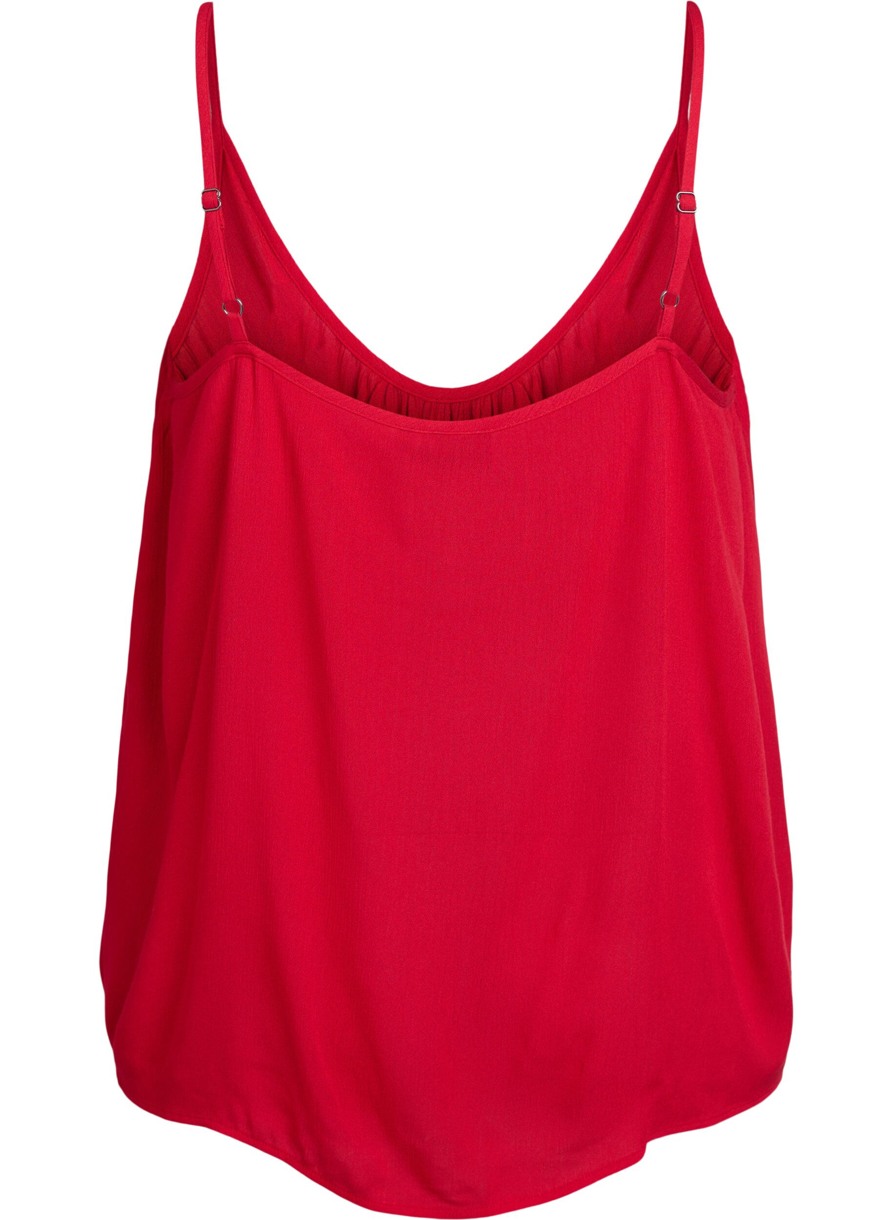 ZizziStrop top i viskose, R&oslash;d, Packshot image number 1