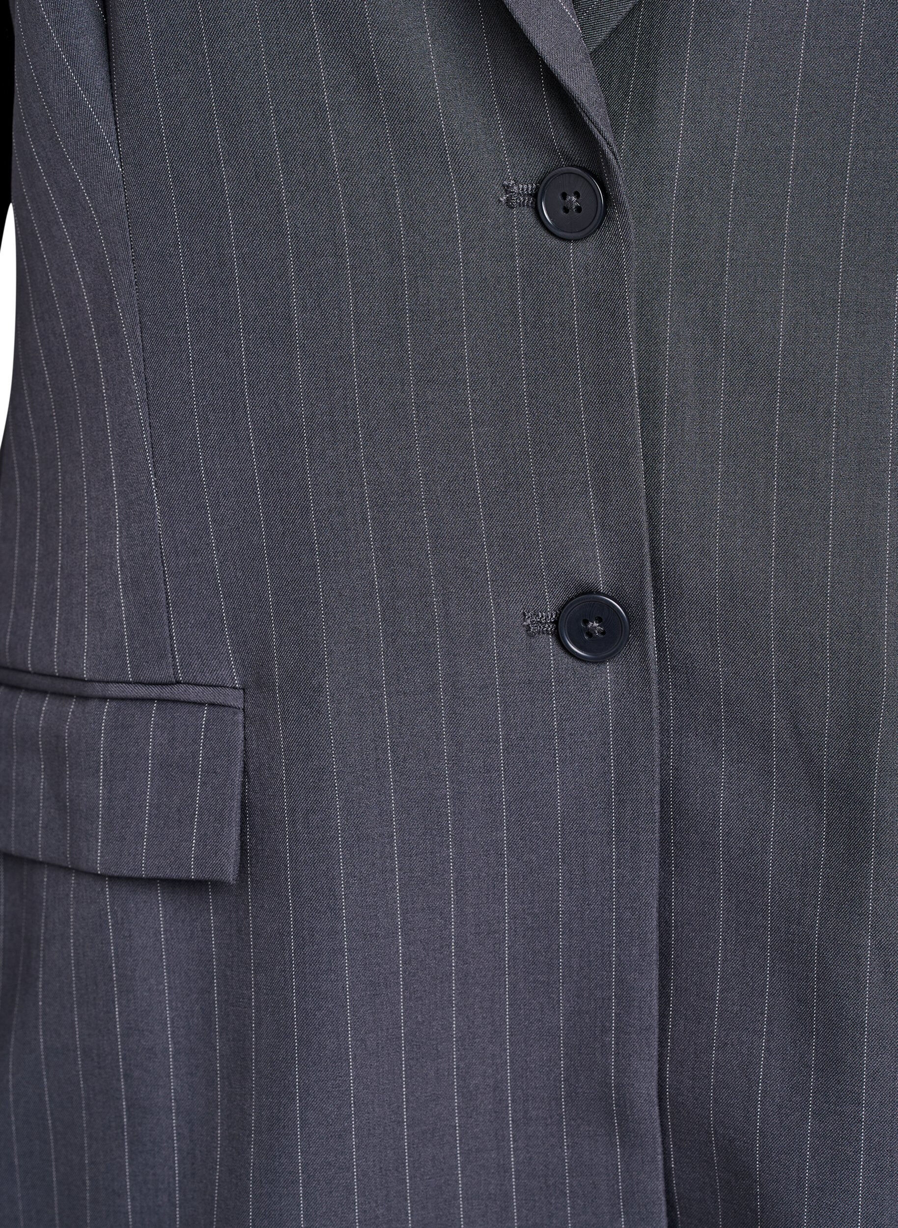 ZizziBlazer med lommer og slids, Gr&aring;, Packshot image number 2