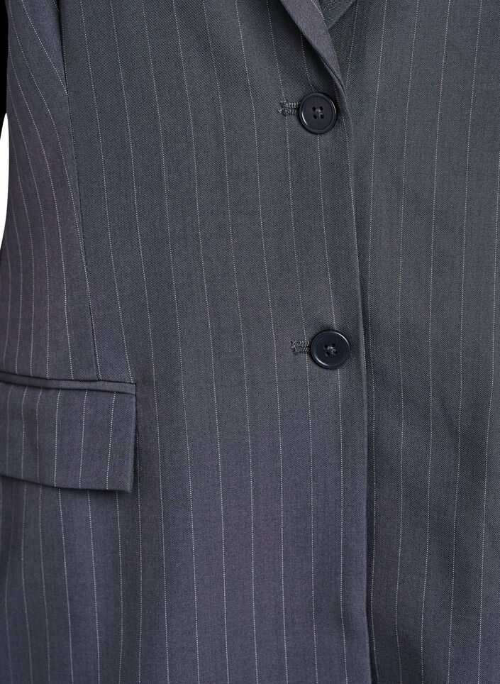 Blazer med lommer og slids, Gr&aring;, Packshot image number 2
