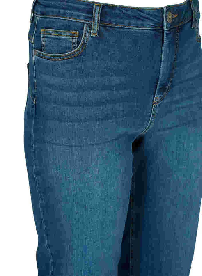 Højtaljede Gemma jeans med push up, Blue denim, Packshot image number 2