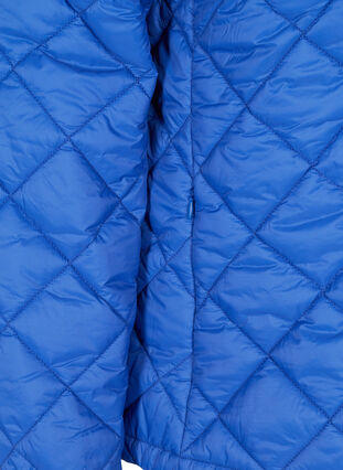 Quiltet letvægts jakke med lynlås og lommer , Dazzling Blue, Packshot image number 3