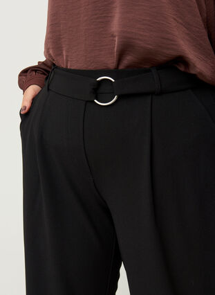 Bukser med bælte, Black, Model image number 1
