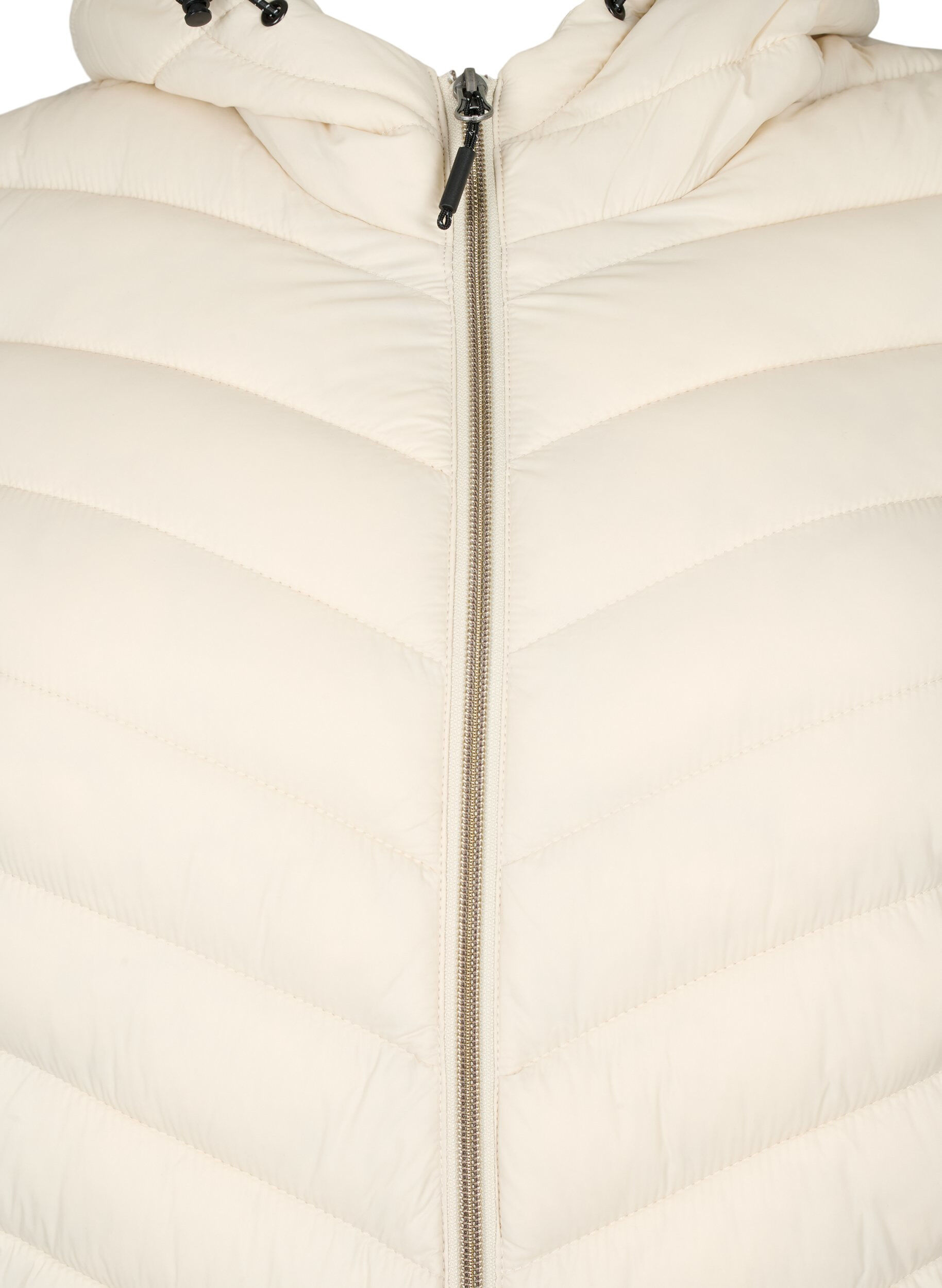 Zizzi Letv&aelig;gts jakke med h&aelig;tte, Beige, Packshot image number 2
