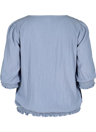 Bluse med smock og 3/4 ærmer, Infinity , Packshot image number 1