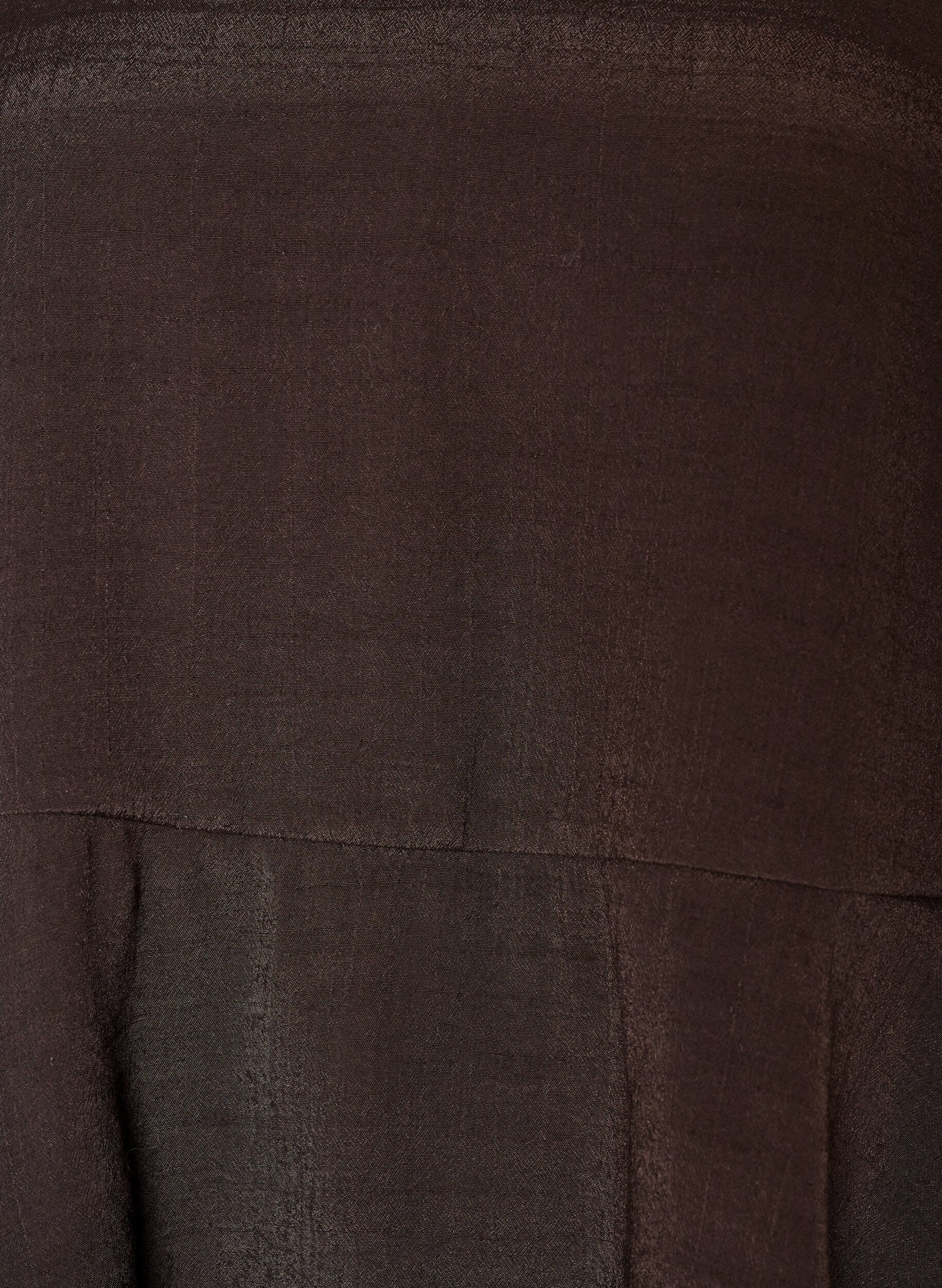 ZizziBluse med 3/4-&aelig;rmer og fl&aelig;sedetaljer, Brun, Packshot image number 2