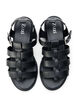Wide fit - Læder sandal, Sort, Packshot image number 2