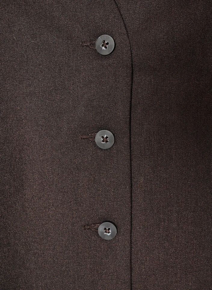 Habitvest med knaplukning, Brun, Packshot image number 2