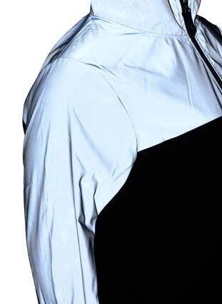 Sports cardigan med fleece og refleks, Black, Packshot image number 3