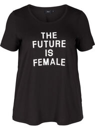 Kortærmet t-shirt med print, Black FUTURE 