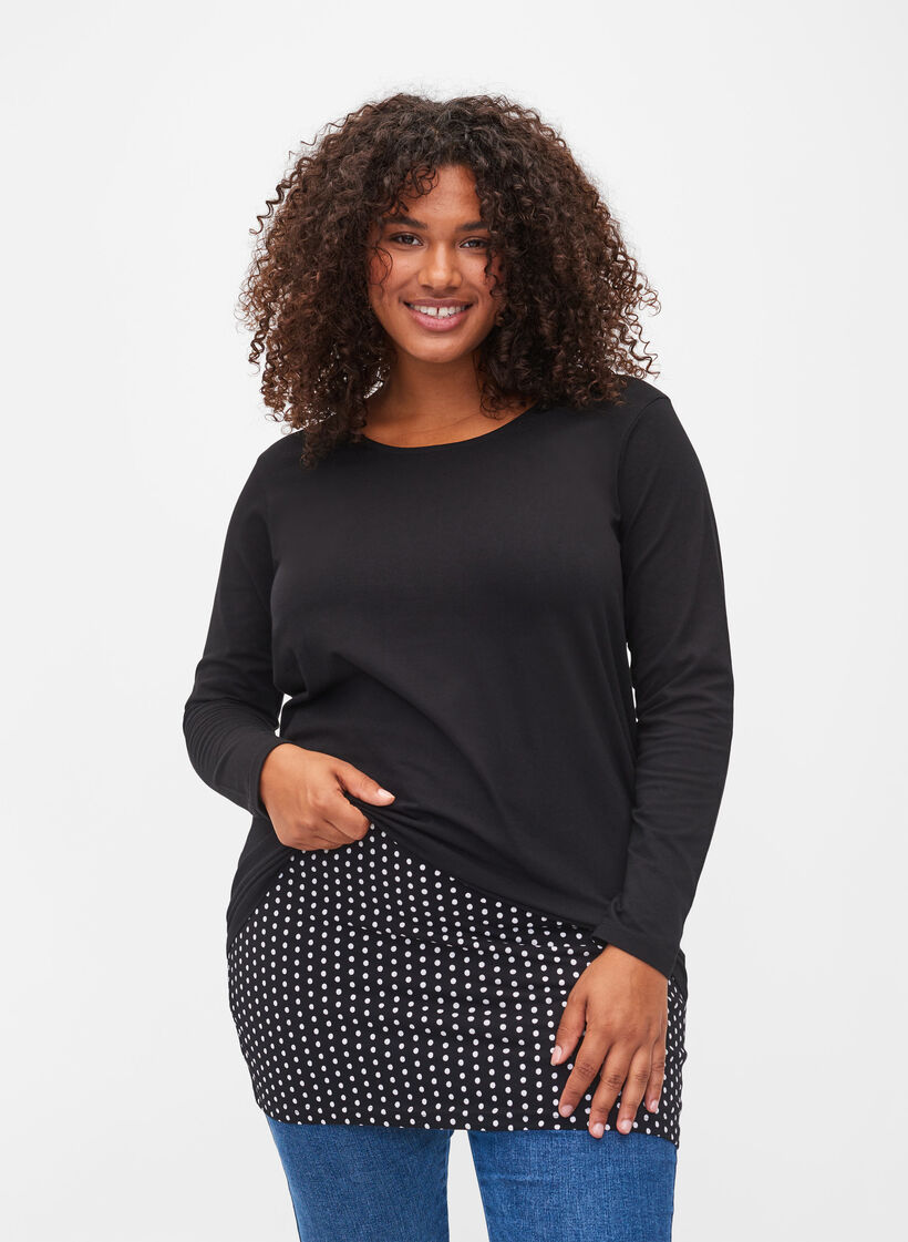 2-pak toppe forlænger, Black/Black Dot, Model image number 0