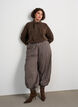 Cardigan med sl&oslash;jfeb&aring;nd og knapper, Brun, Model image number 1