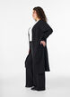 Lang, &aring;ben cardigan med lommer, Sort, Model image number 2