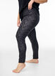 Viskose leggings med print, Sort, Model image number 0