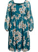 Festkjole i chiffon med lange &aelig;rmer , Gr&oslash;n, Packshot image number 0