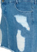 Tætsiddende denim nederdel med slid, Blue denim, Packshot image number 2
