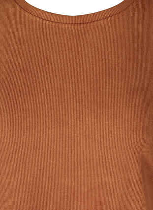 Ensfarvet kjole med rund halsudskæring, Glazed Ginger, Packshot image number 2
