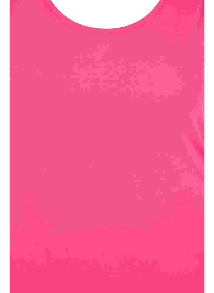 Ensfarvet basis top, Fandango Pink, Packshot image number 2