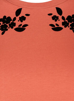 Kortærmet t-shirt med printdetaljer, Faded Rose, Packshot image number 2