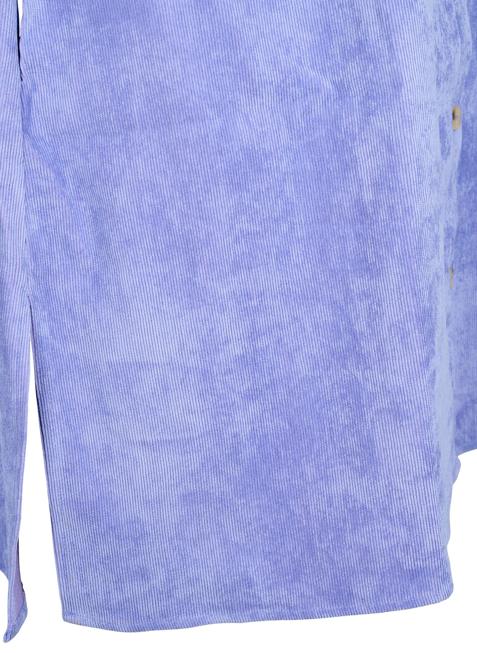 Zizzi Fl&oslash;jlskjole med 3/4 &aelig;rmer og knapper, Lavender Violet, Packshot image number 3