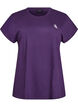 Ensfarvet tr&aelig;nings t-shirt, Lilla, Packshot image number 0