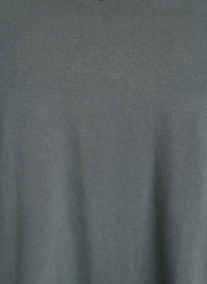 Ensfarvet basis t-shirt i bomuld, Gr&oslash;n, Packshot image number 2