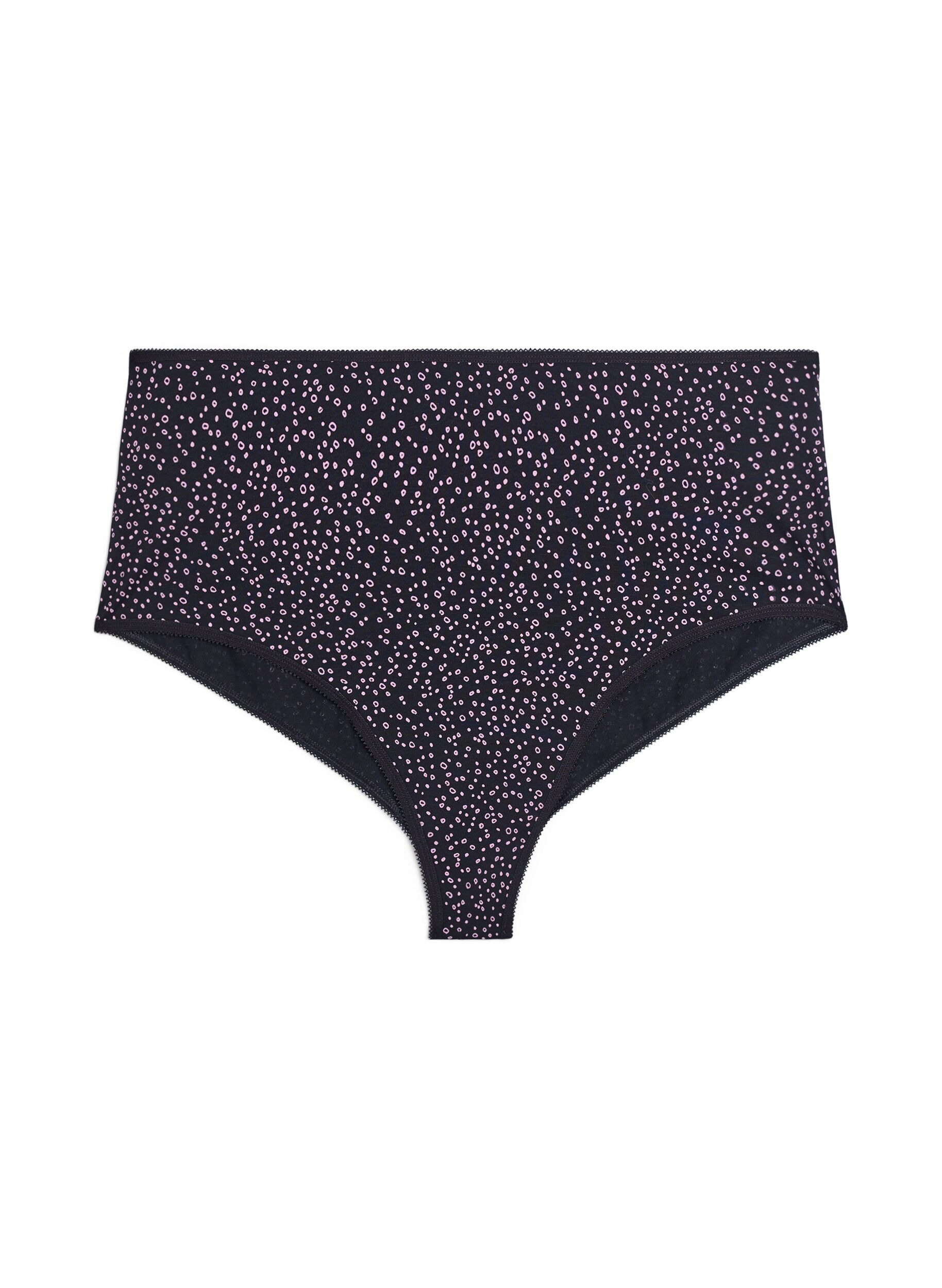 Zizzi 7-pak hipster trusse med regul&aelig;r talje, Lilla, Packshot image number 3